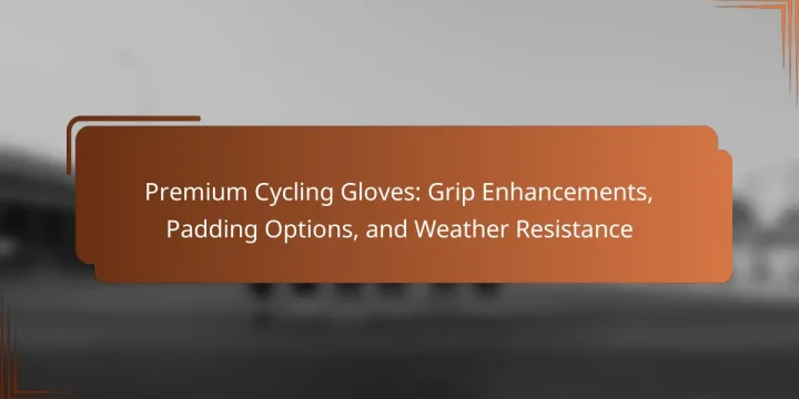 Premium Cycling Gloves: Grip Enhancements, Padding Options, and Weather Resistance