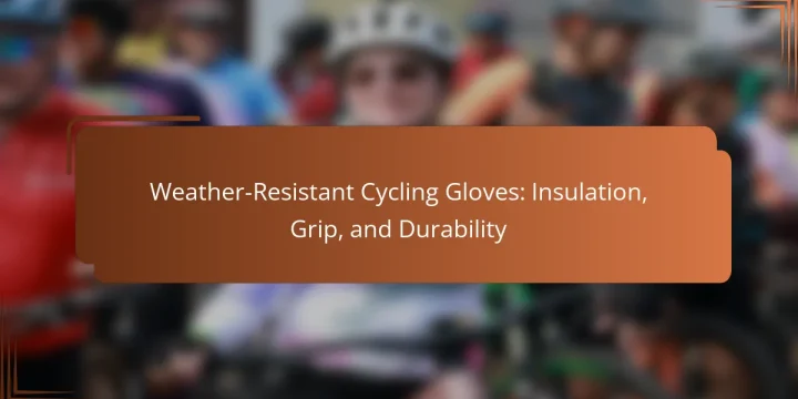 Weather-Resistant Cycling Gloves: Insulation, Grip, and Durability