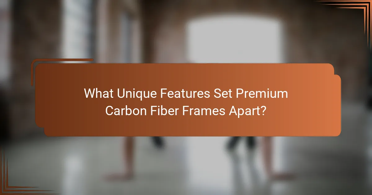 What Unique Features Set Premium Carbon Fiber Frames Apart?