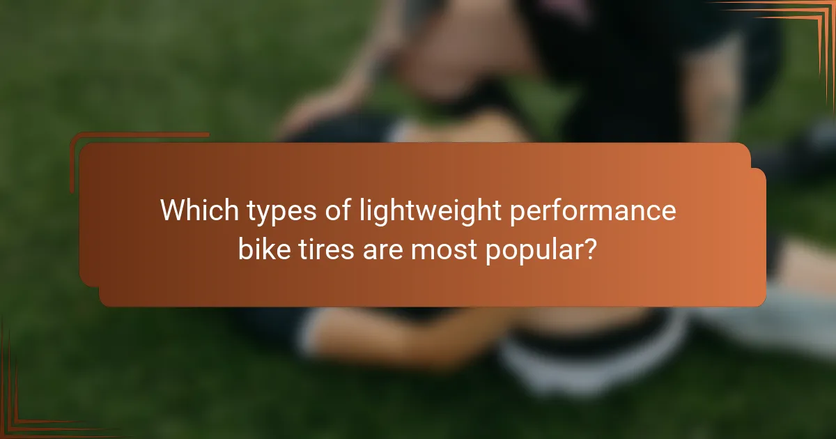 Which types of lightweight performance bike tires are most popular?